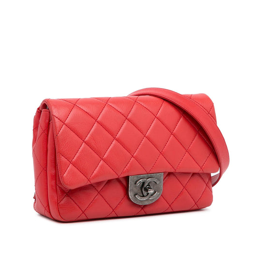 Chanel Small Goatskin Double Carry Waist Chain Flap