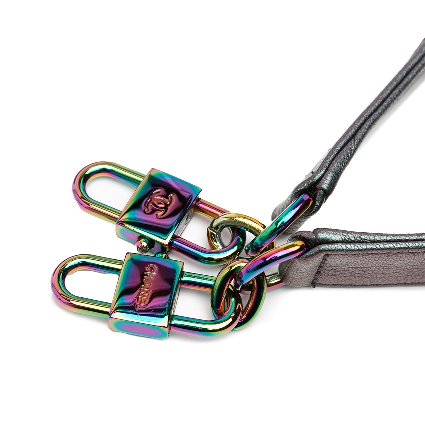 Chanel Small Iridescent Goatskin Double Carry Waist Chain Flap