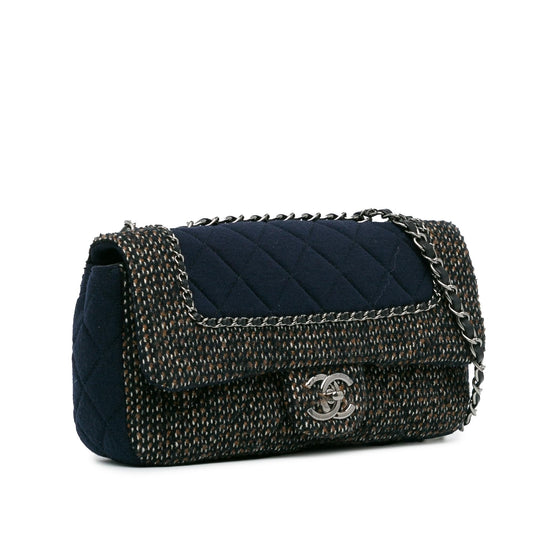 Chanel Small Jersey Tweed Flap