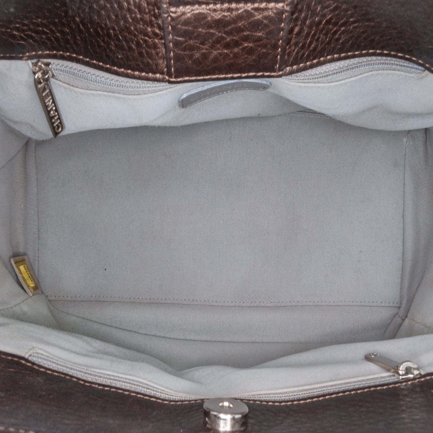 Chanel Small Metallic Calfskin Executive Cerf Tote