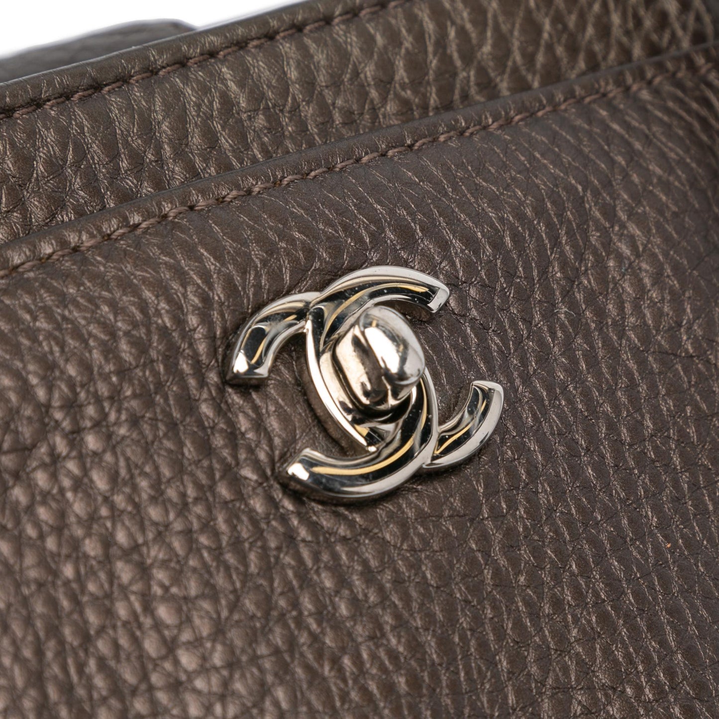 Chanel Small Metallic Calfskin Executive Cerf Tote