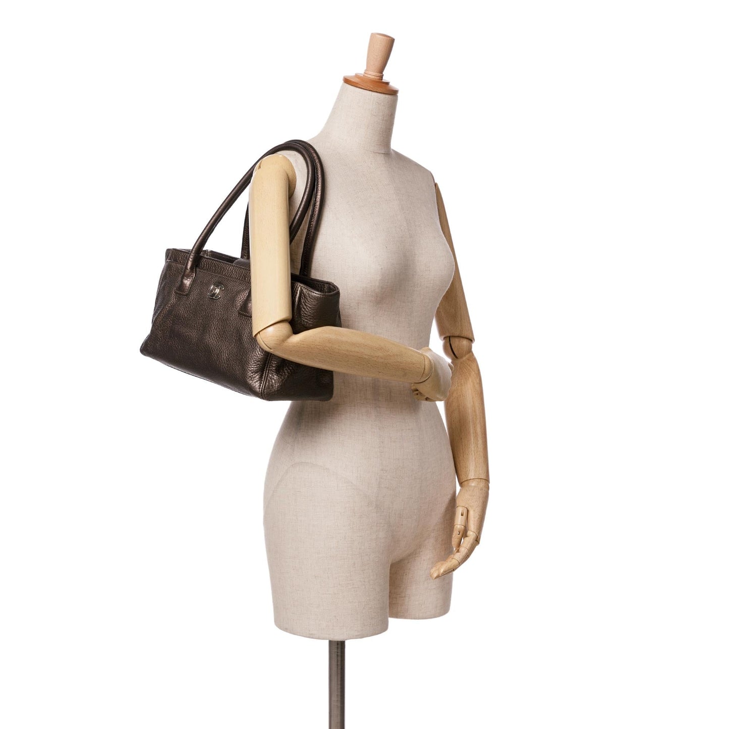 Chanel Small Metallic Calfskin Executive Cerf Tote