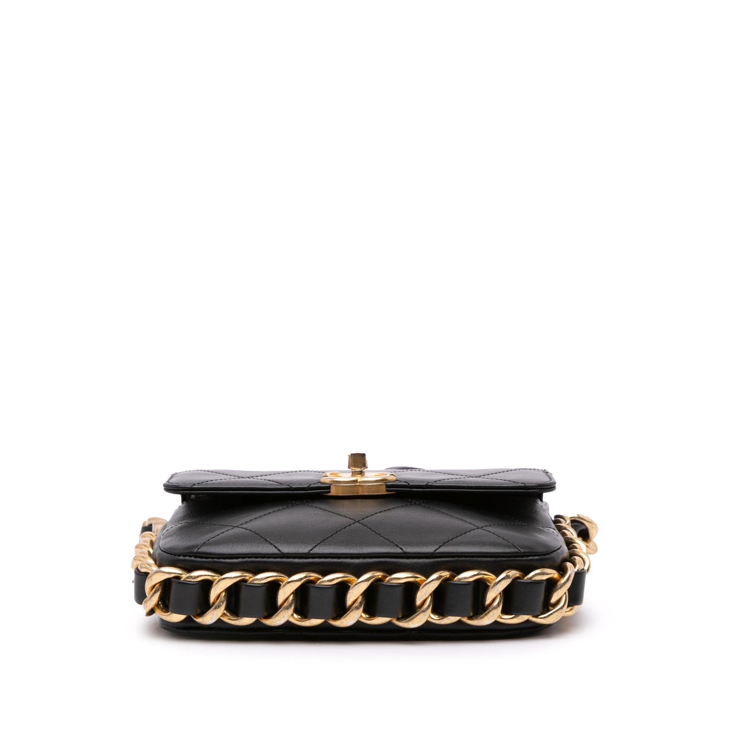 Chanel Small Quilted Calfskin Framing Chain Flap (SHG-KEPT2j)