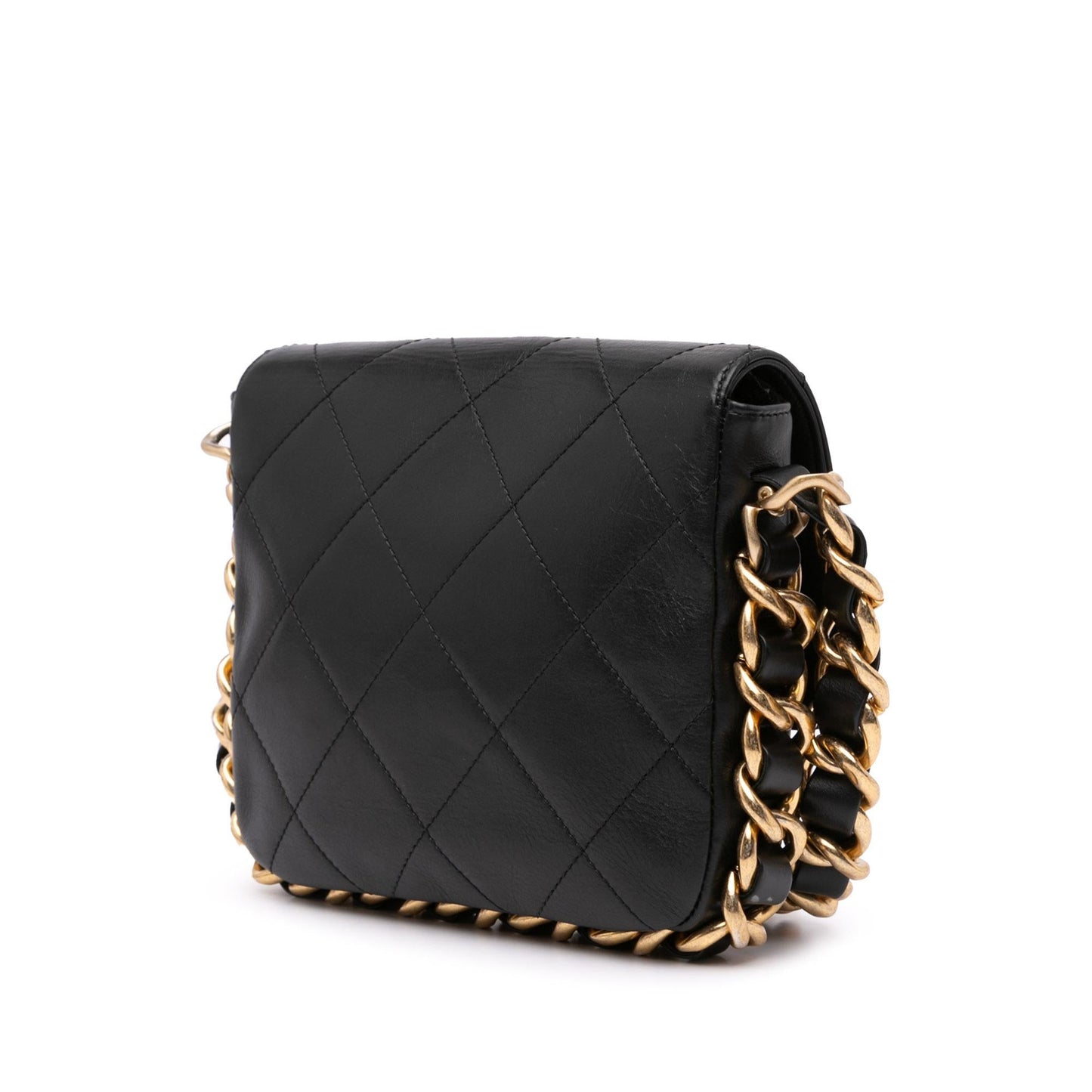 Chanel Small Quilted Calfskin Framing Chain Flap (SHG-KEPT2j)
