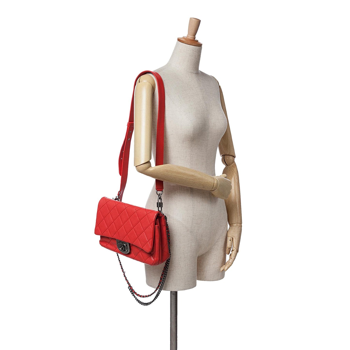 Chanel Small Quilted Goatskin Double Carry Waist Chain Flap