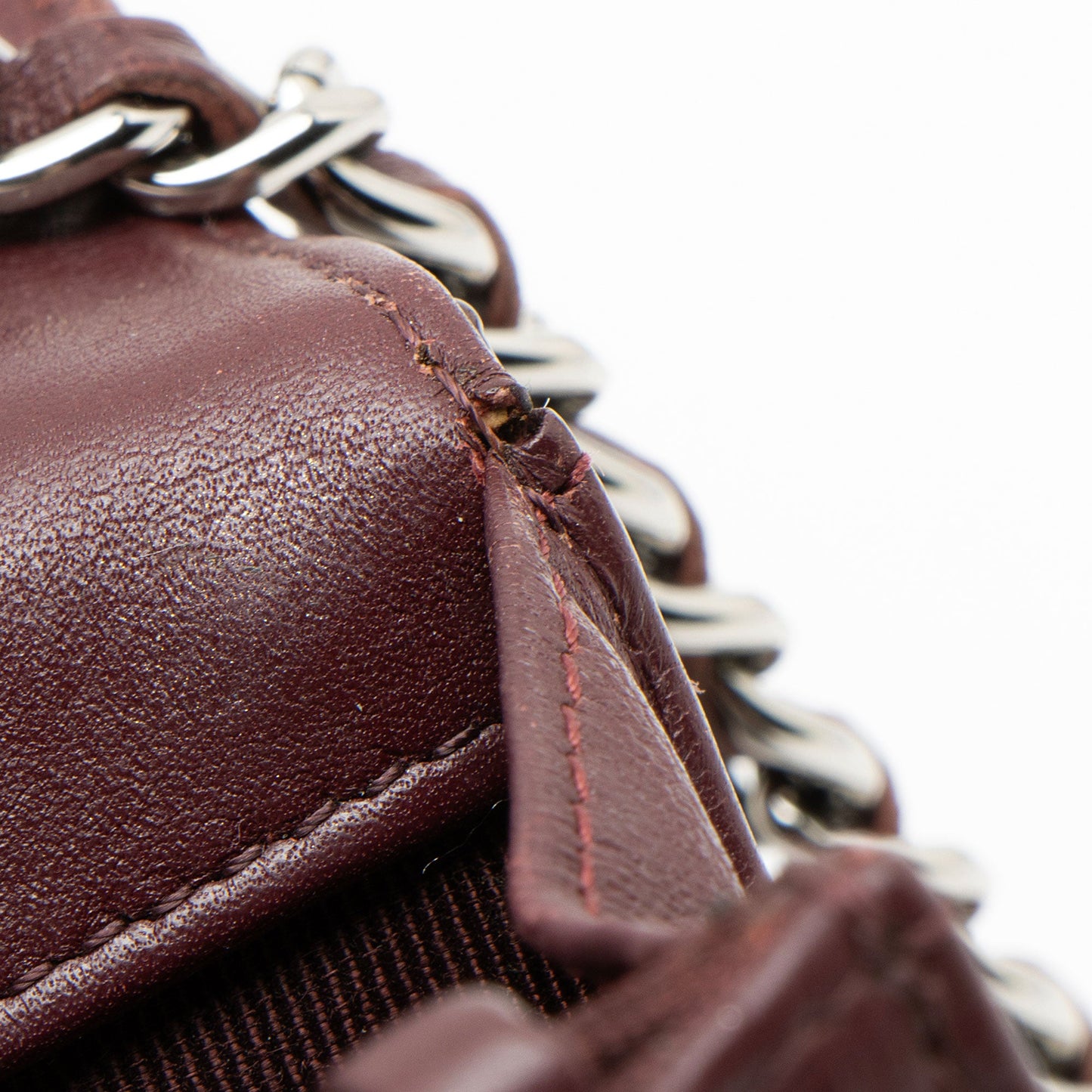 Chanel Striated Patent Leather Classic Wallet on Chain
