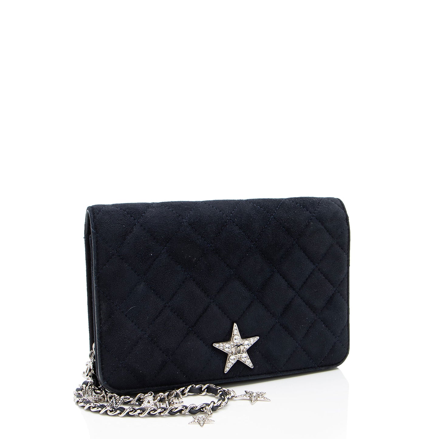 Chanel Suede Cocostellar Wallet on Chain