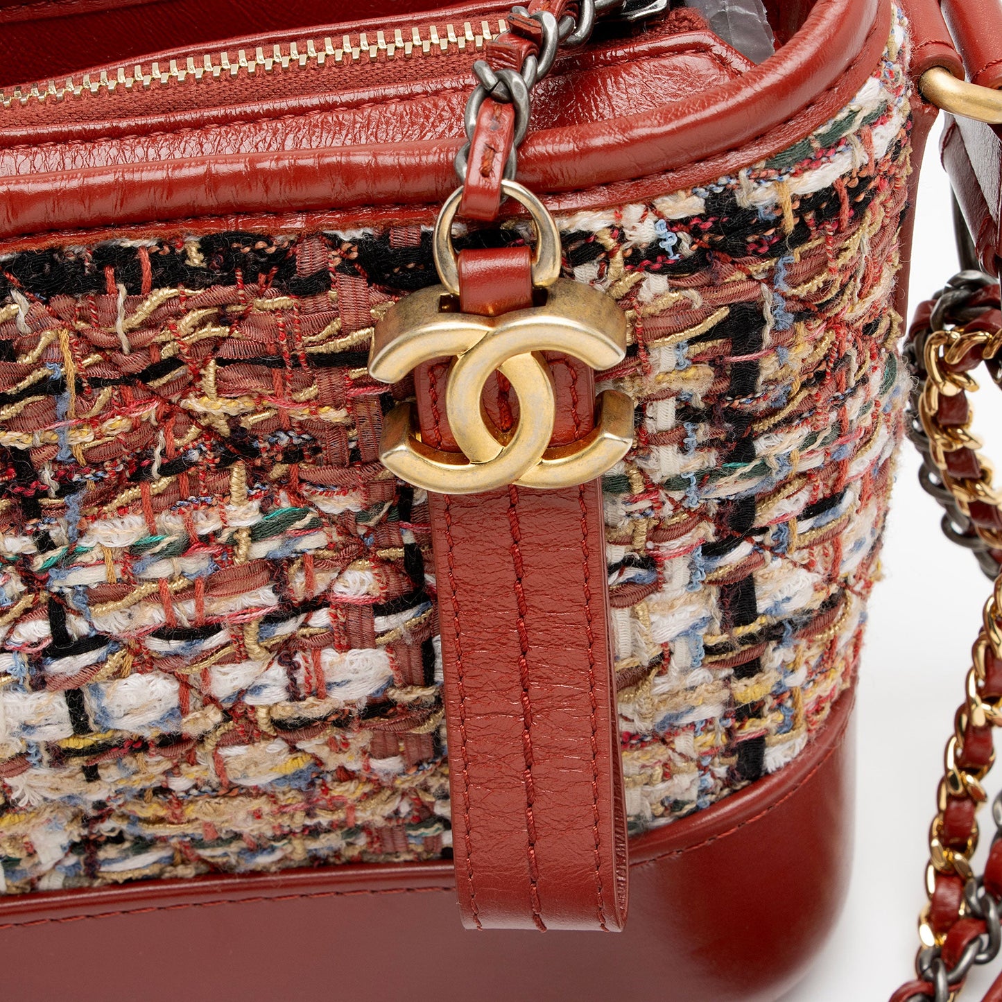 Chanel Tweed Calfskin Gabrielle Small Hobo (SHF-pLIovj)