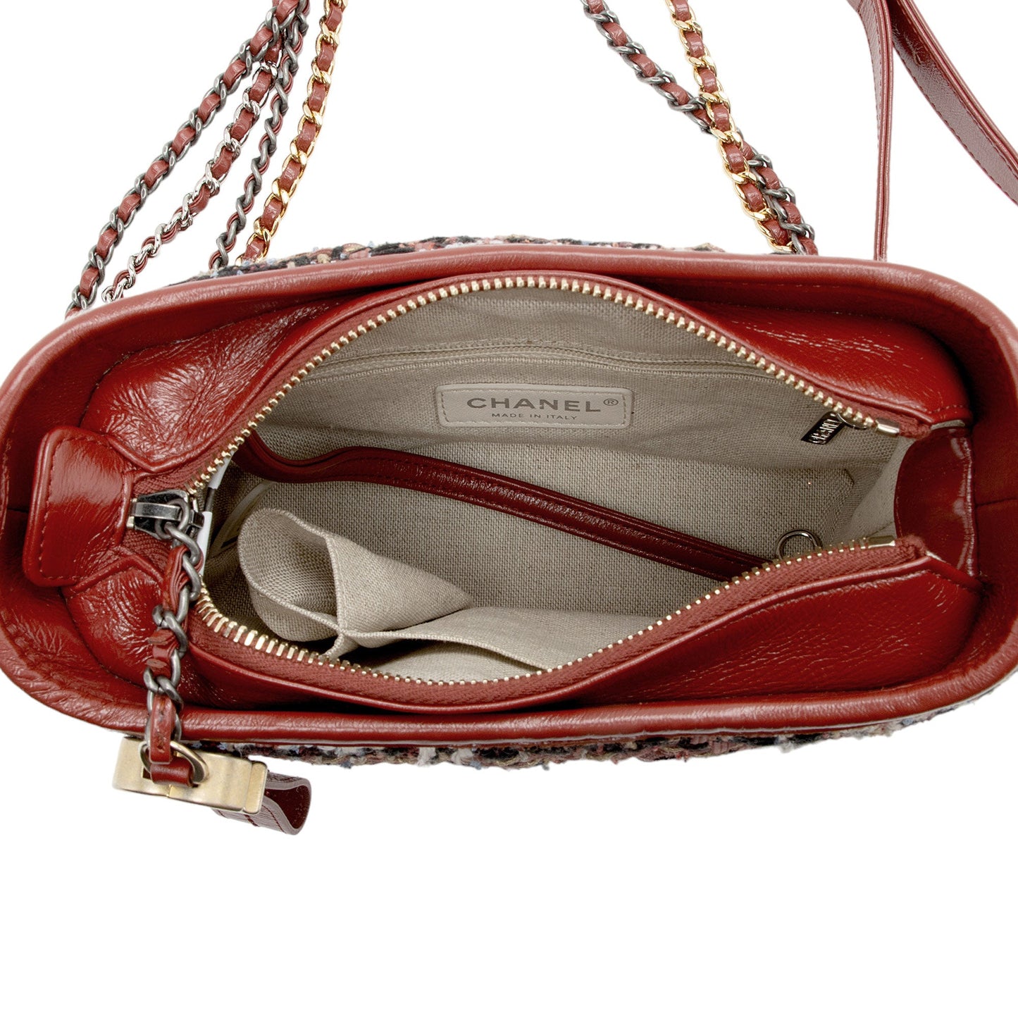 Chanel Tweed Calfskin Gabrielle Small Hobo (SHF-pLIovj)