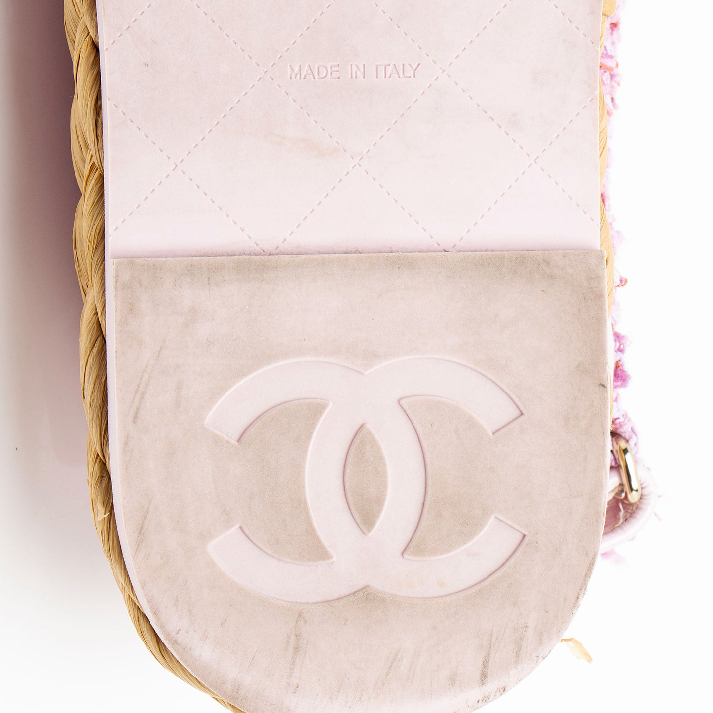 Chanel Tweed Velcro CC Dad Sandals - Size 7 / 37