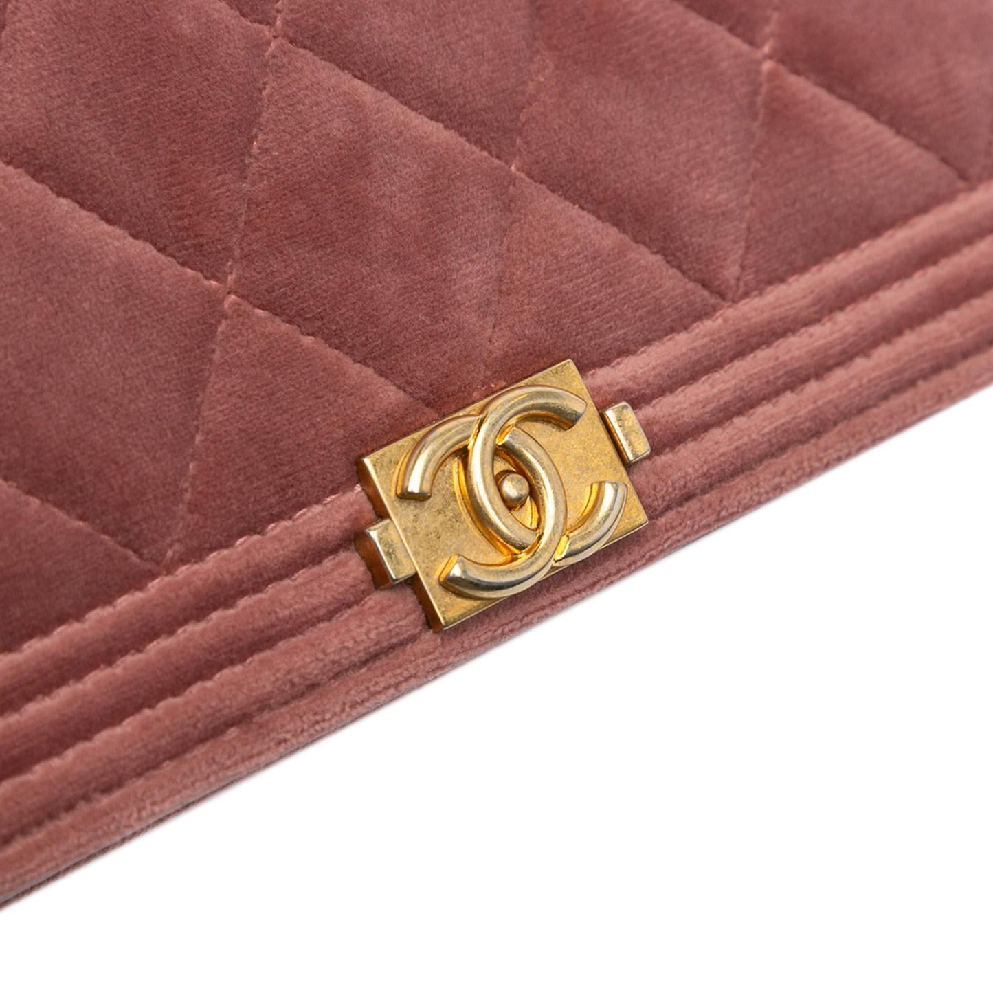 Chanel Velvet Boy Wallet On Chain