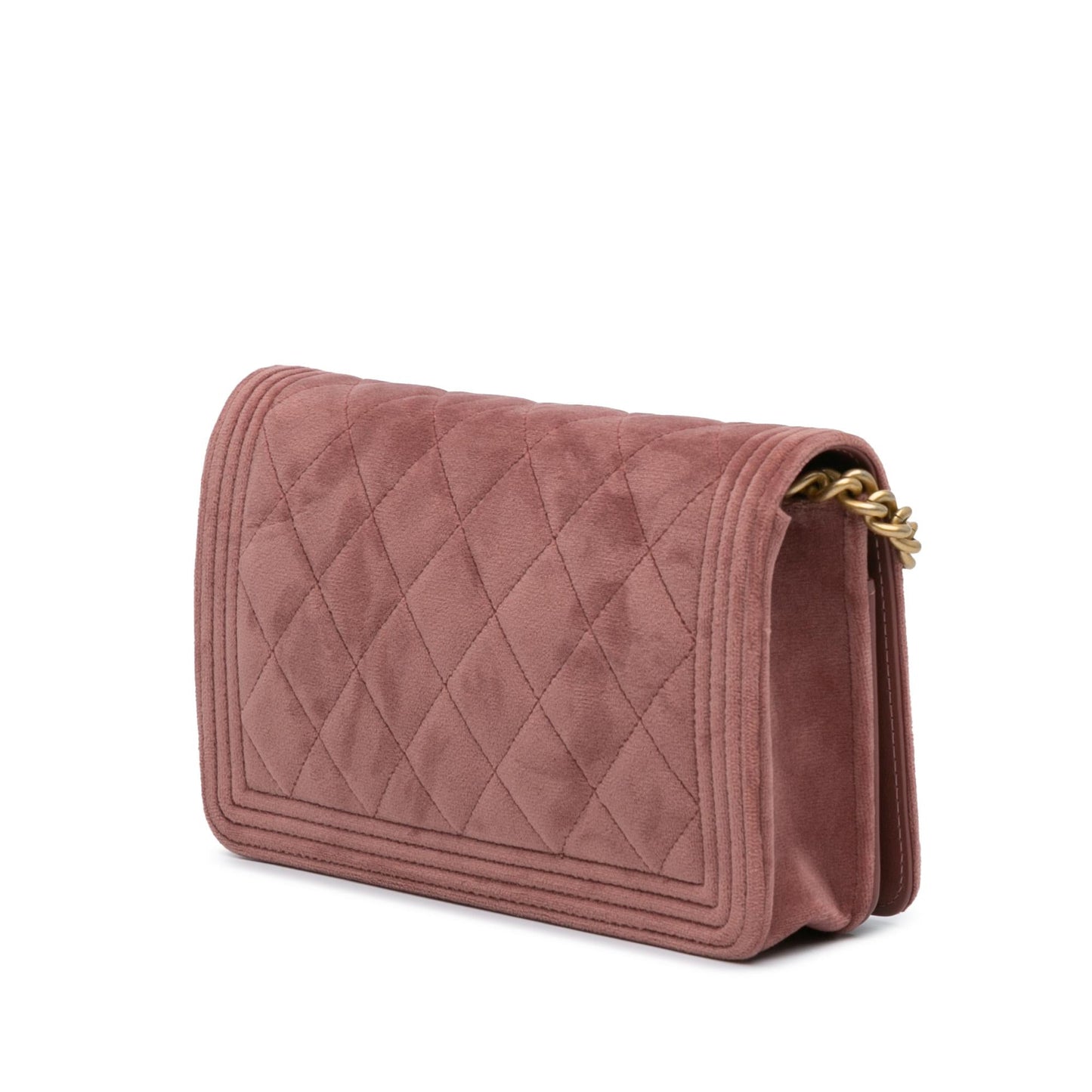 Chanel Velvet Boy Wallet On Chain