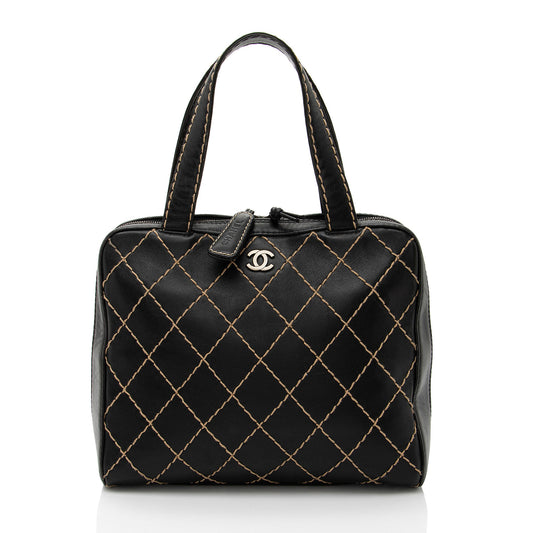 Chanel Vintage Calfskin Wild Stitch Large Satchel