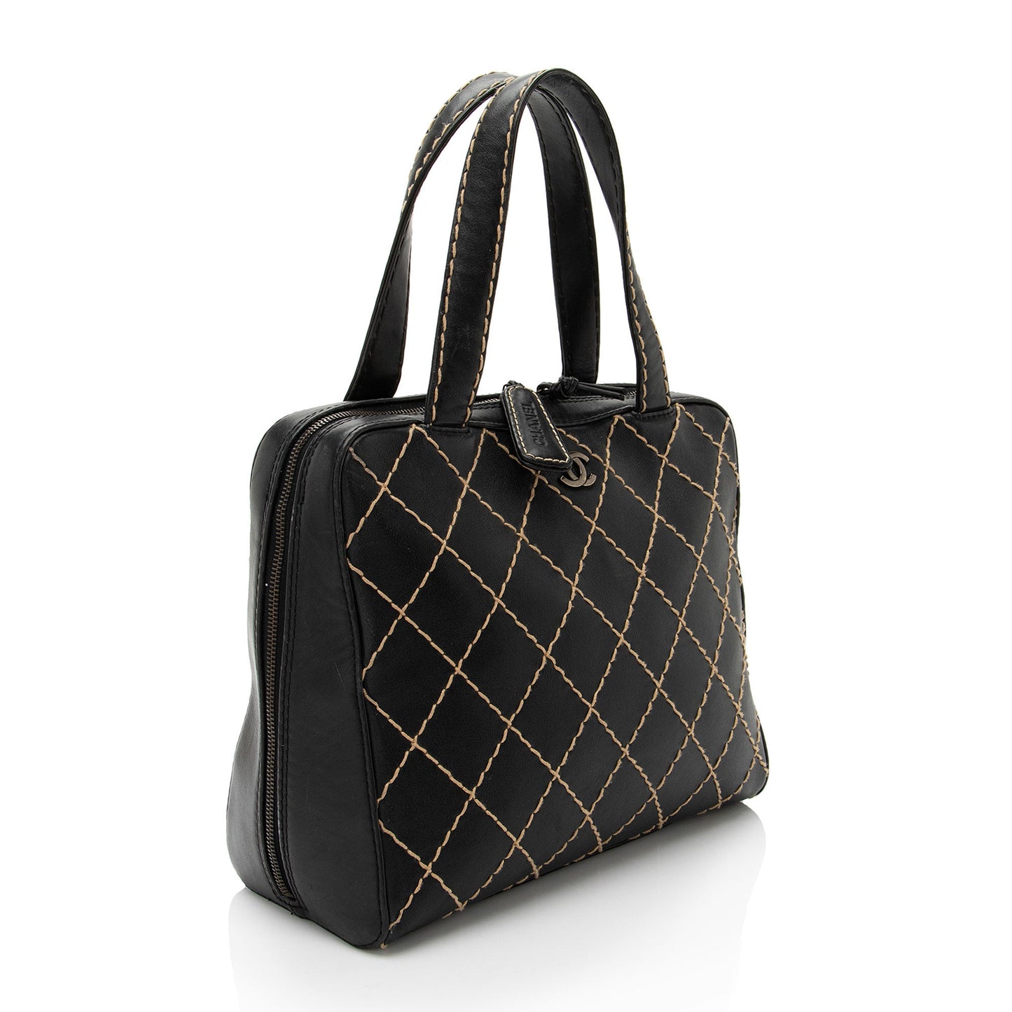 Chanel Vintage Calfskin Wild Stitch Large Satchel
