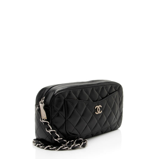 Chanel Vintage Lambskin Front Pocket Camera Bag