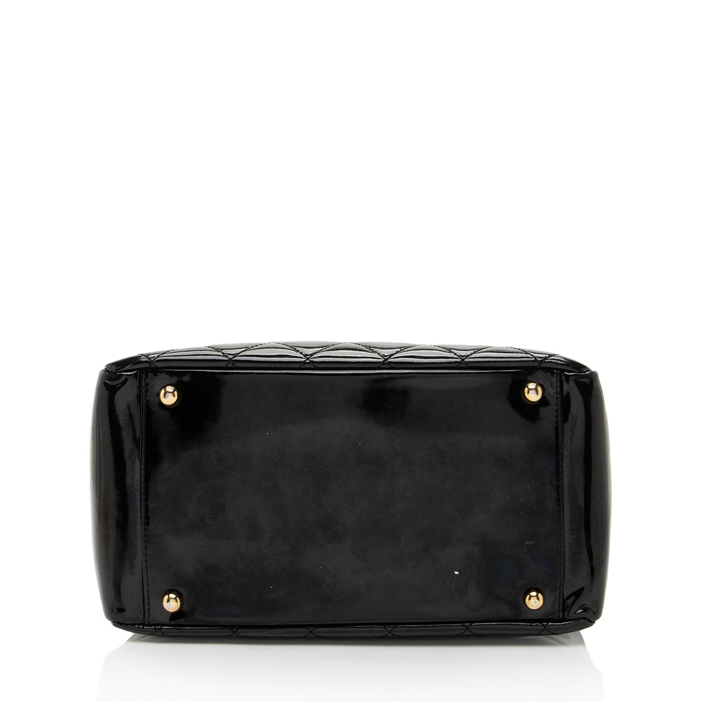 Chanel Vintage Patent Leather Timeless CC Petite Tote