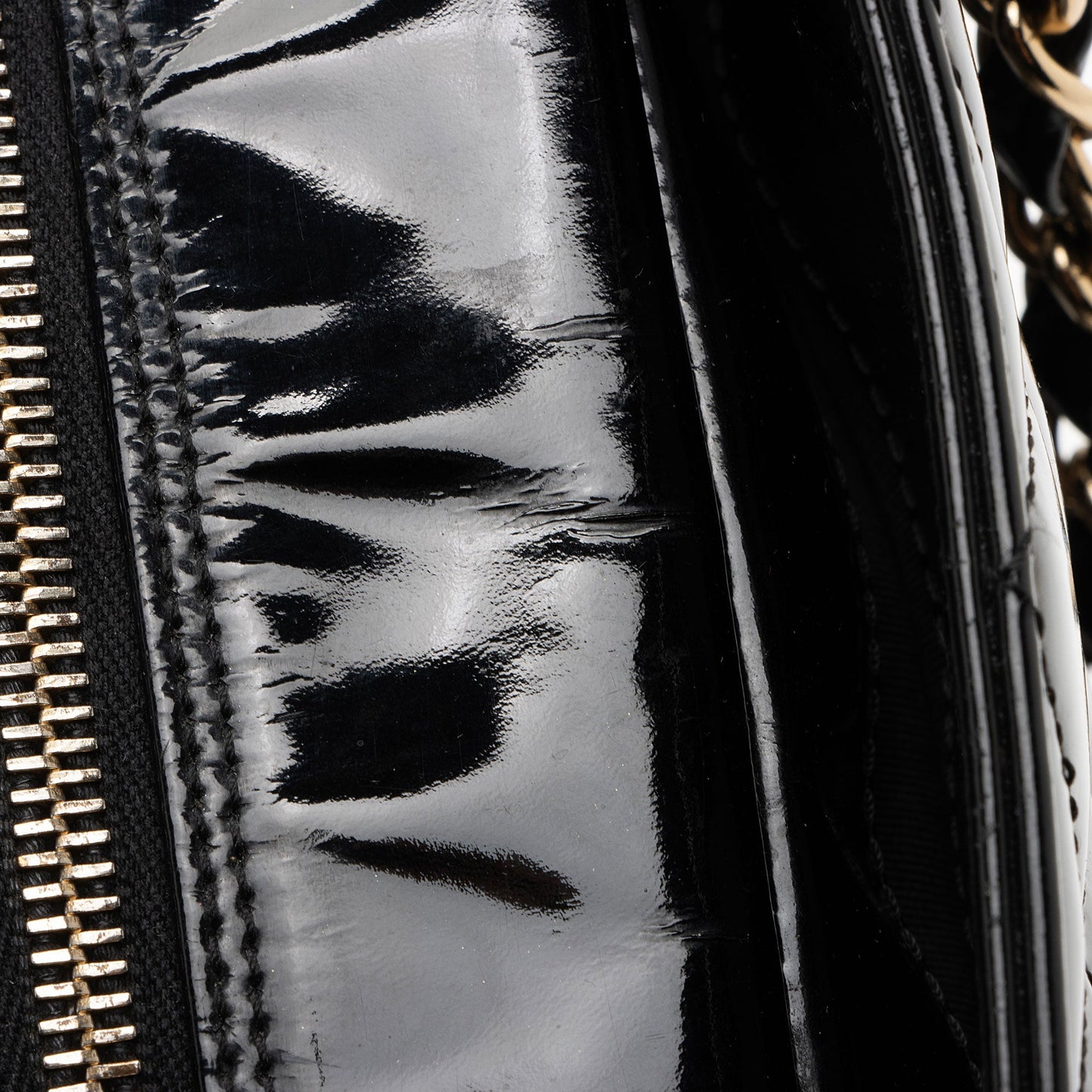 Chanel Vintage Patent Leather Timeless CC Petite Tote