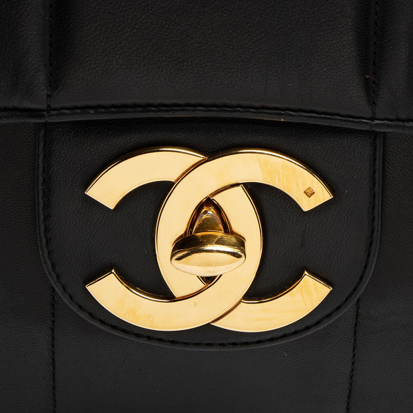 Chanel Vintage Vertical Quilted Lambskin XL Jumbo Single Flap Bag