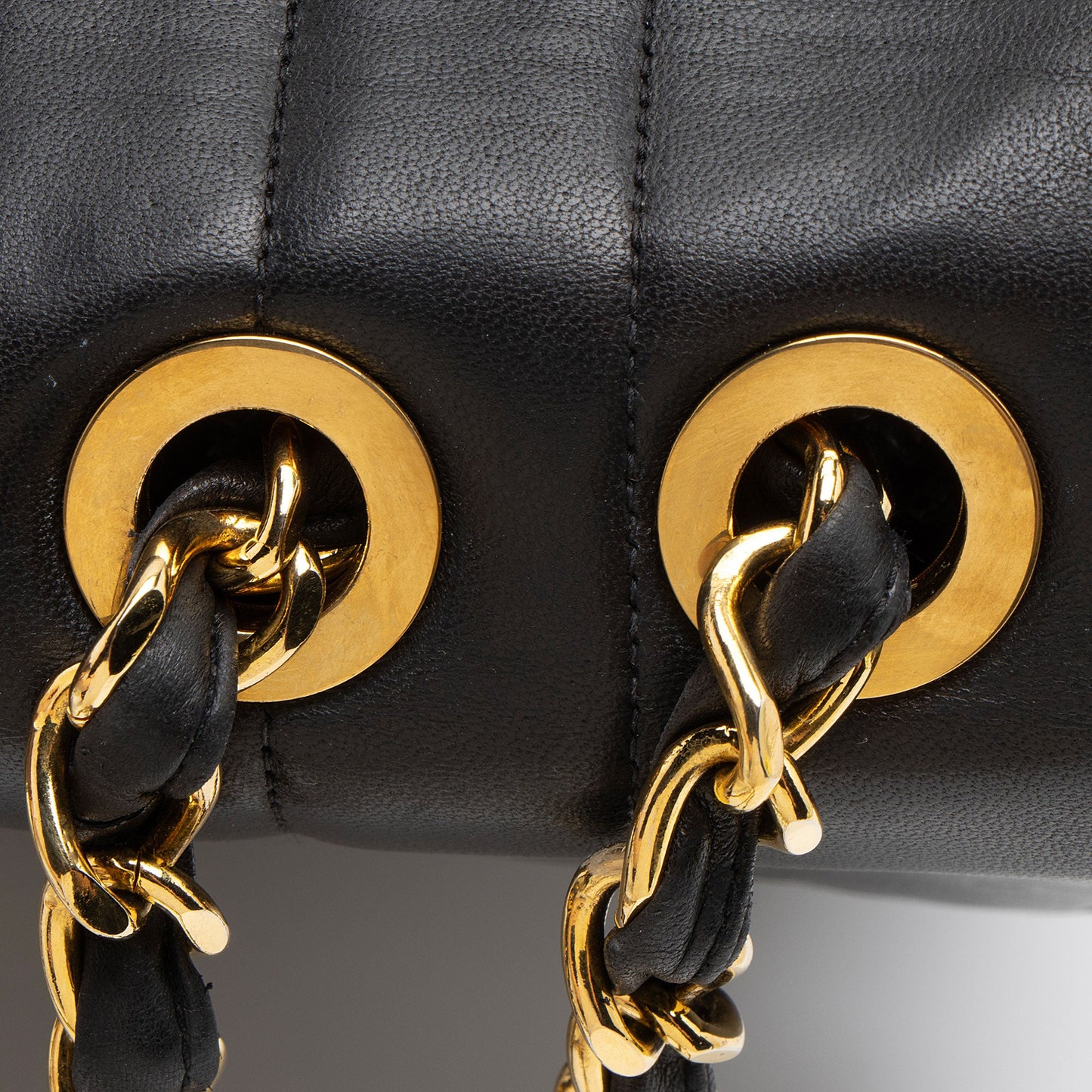 Chanel Vintage Vertical Quilted Lambskin XL Jumbo Single Flap Bag