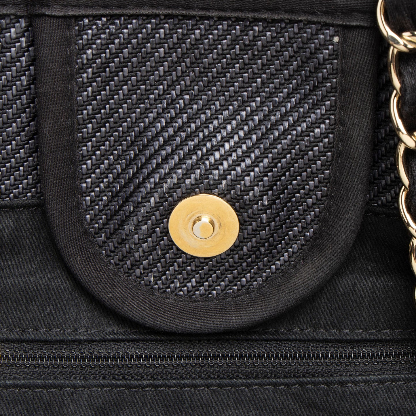 Chanel Woven Straw Deauville Medium Tote