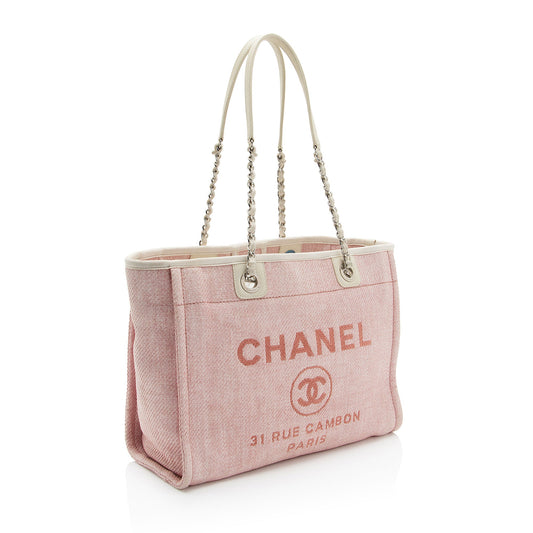 Chanel Woven Straw Deauville Small Tote