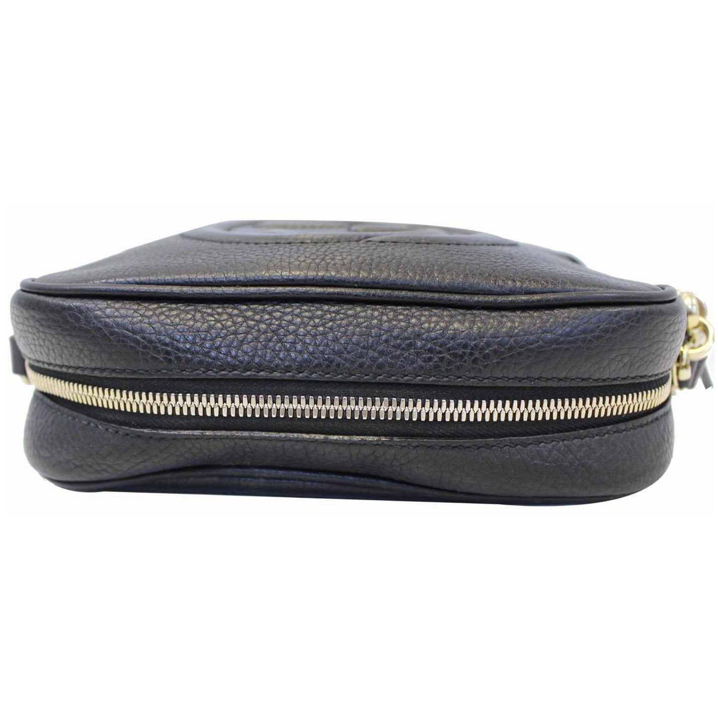 GUCCI Soho Disco Pebbled Leather Small Crossbody Bag Black