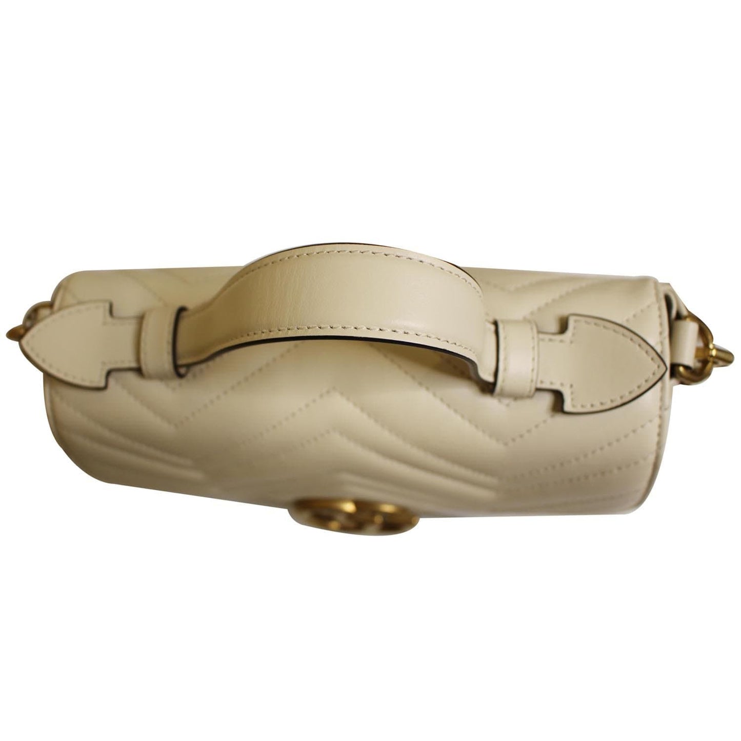 GUCCI GG Marmont Small Top Handle Shoulder Bag Cream 498110