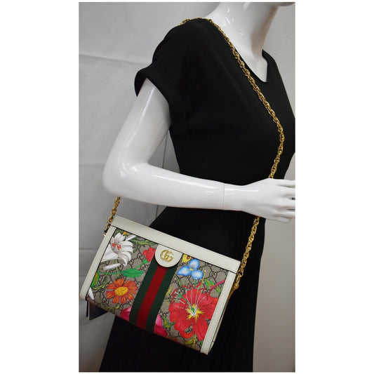 Gucci Ophidia Flora GG Supreme Canvas Shoulder Bag Multicolor 503877
