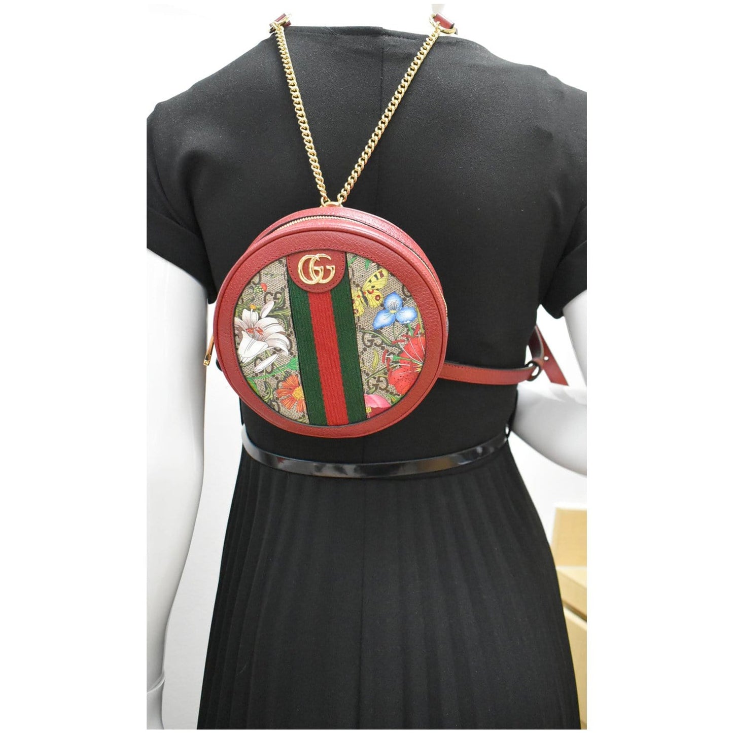 GUCCI Ophidia GG Floral Mini Supreme Backpack Bag Red 598661 - 20% OFF