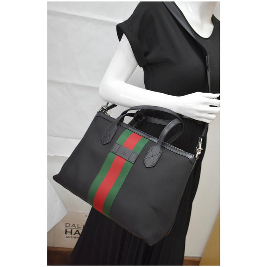 GUCCI Nylon Top Handle Tote Shoulder Bag Black 630923 - 20% OFF