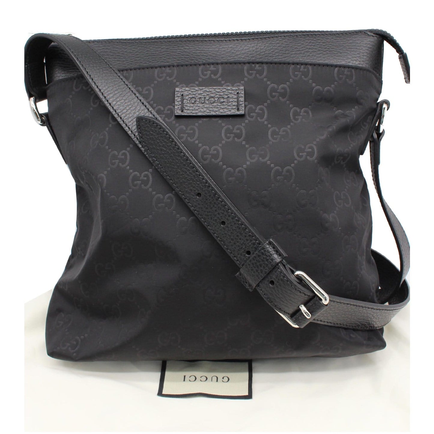 GUCCI GG Monogram Nylon Small Messenger Bag Black 510342