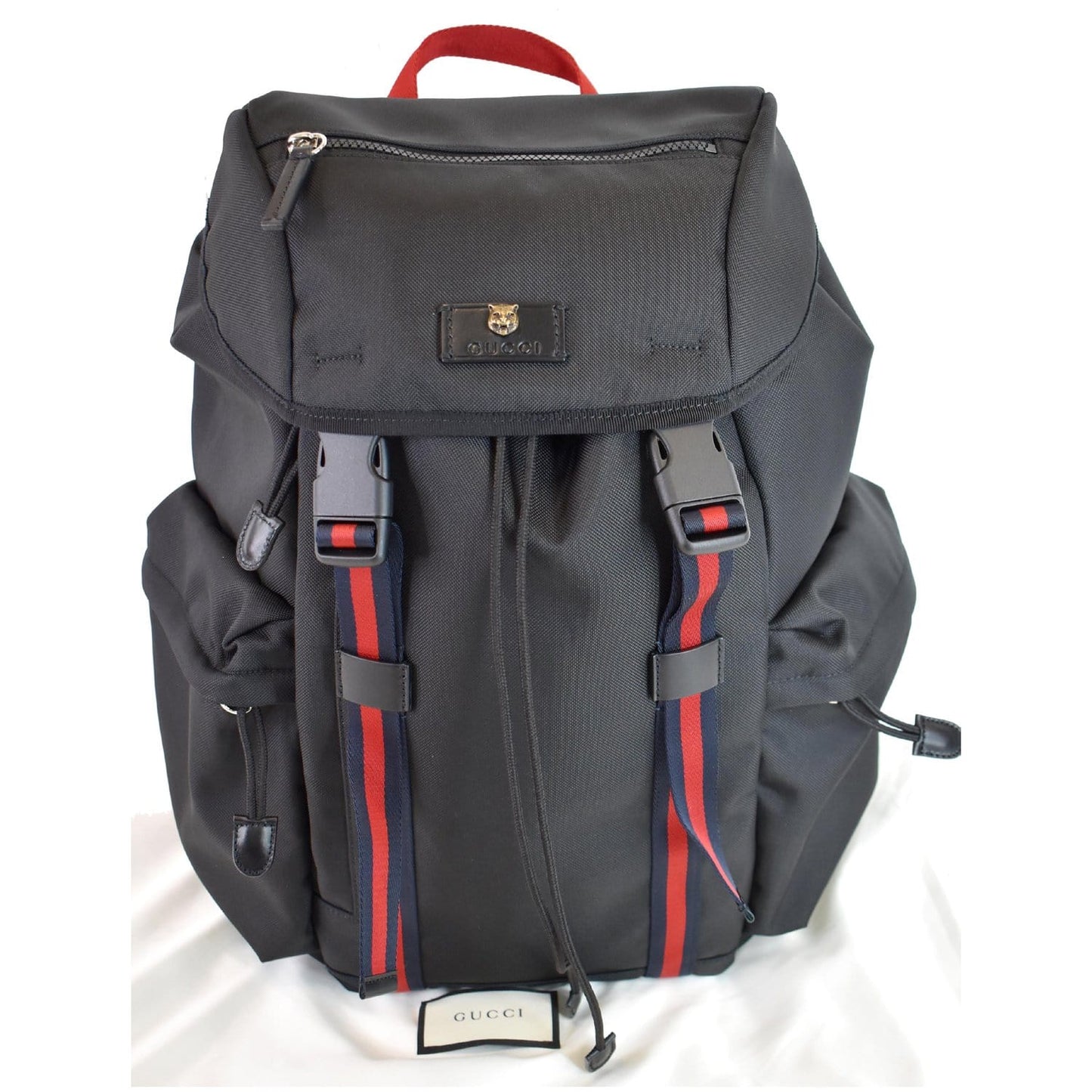 GUCCI Techno Fabric Backpack Bag Black 429037