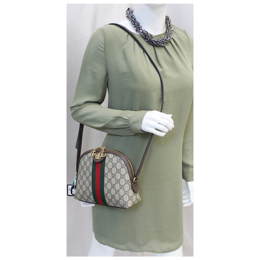 GUCCI Ophidia GG Supreme Monogram Web Shoulder Crossbody Bag