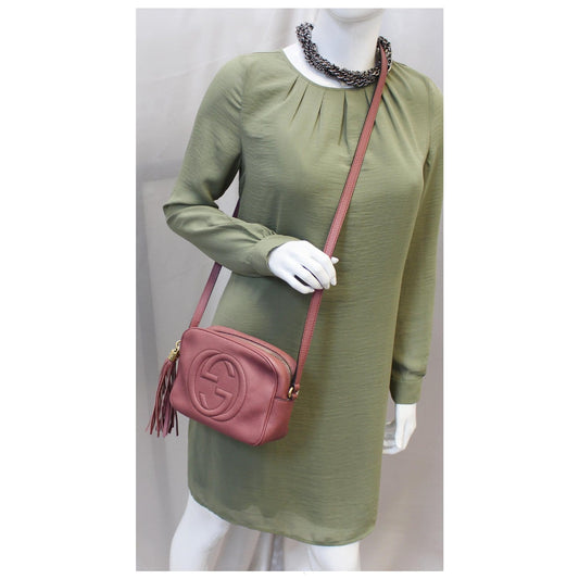 GUCCI Soho Disco Pebbled Leather Small Crossbody Bag 308364