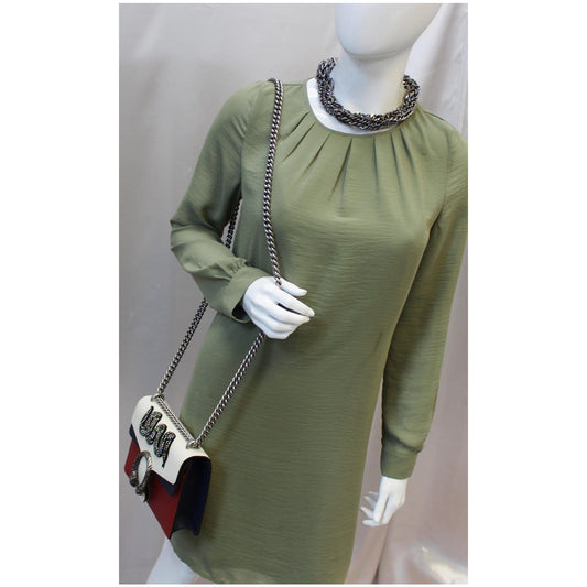 GUCCI Dionysus Mini Crystal Embroidered Snake Shoulder Bag Red - 20% OFF