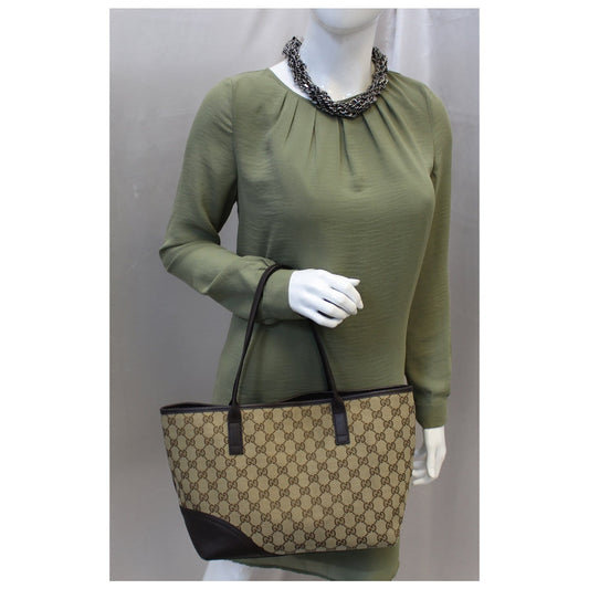 GUCCI New Britt Medium Monogram Canvas Tote Shoulder Bag