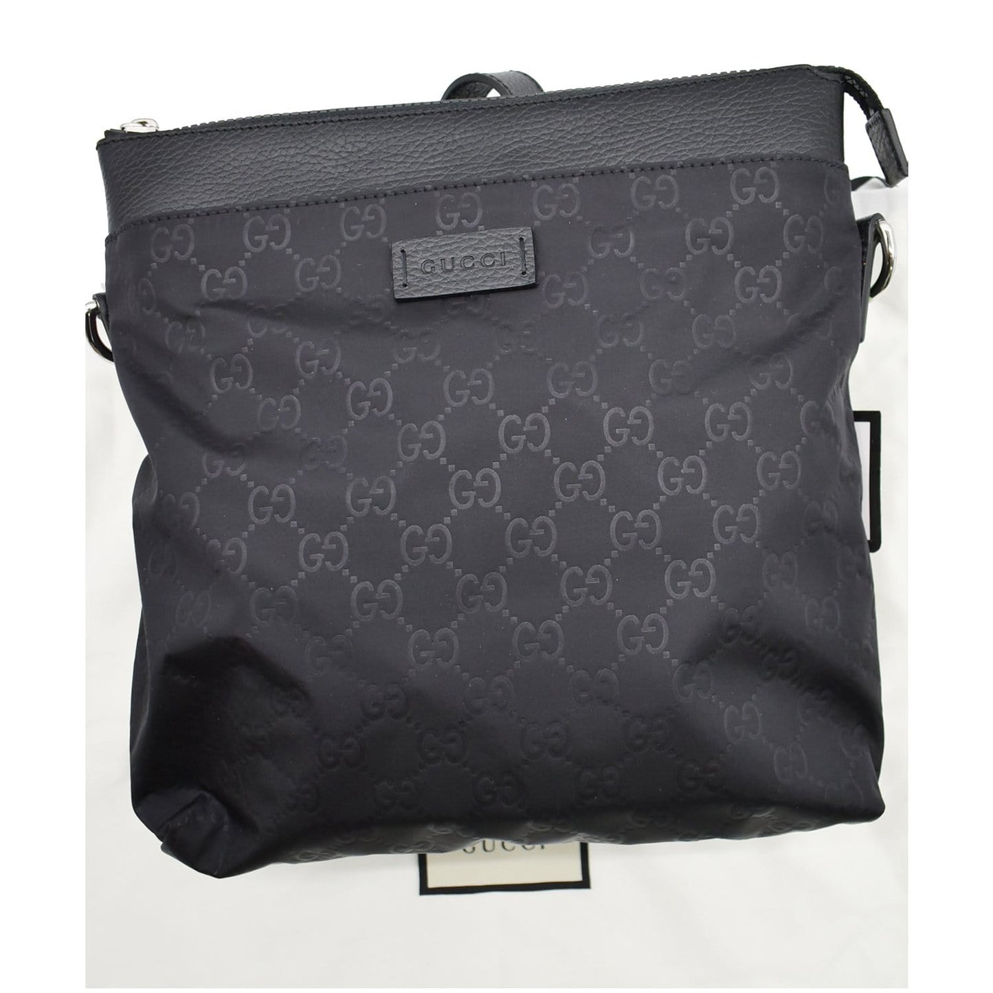 GUCCI GG Monogram Nylon Small Messenger Bag Black 510342