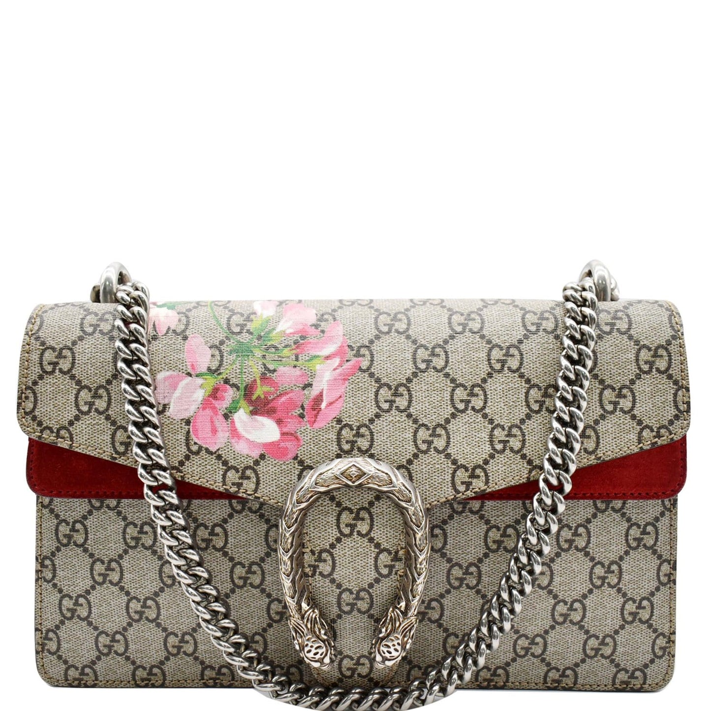 GUCCI Dionysus Small GG Blooms Shoulder Bag Beige 400249