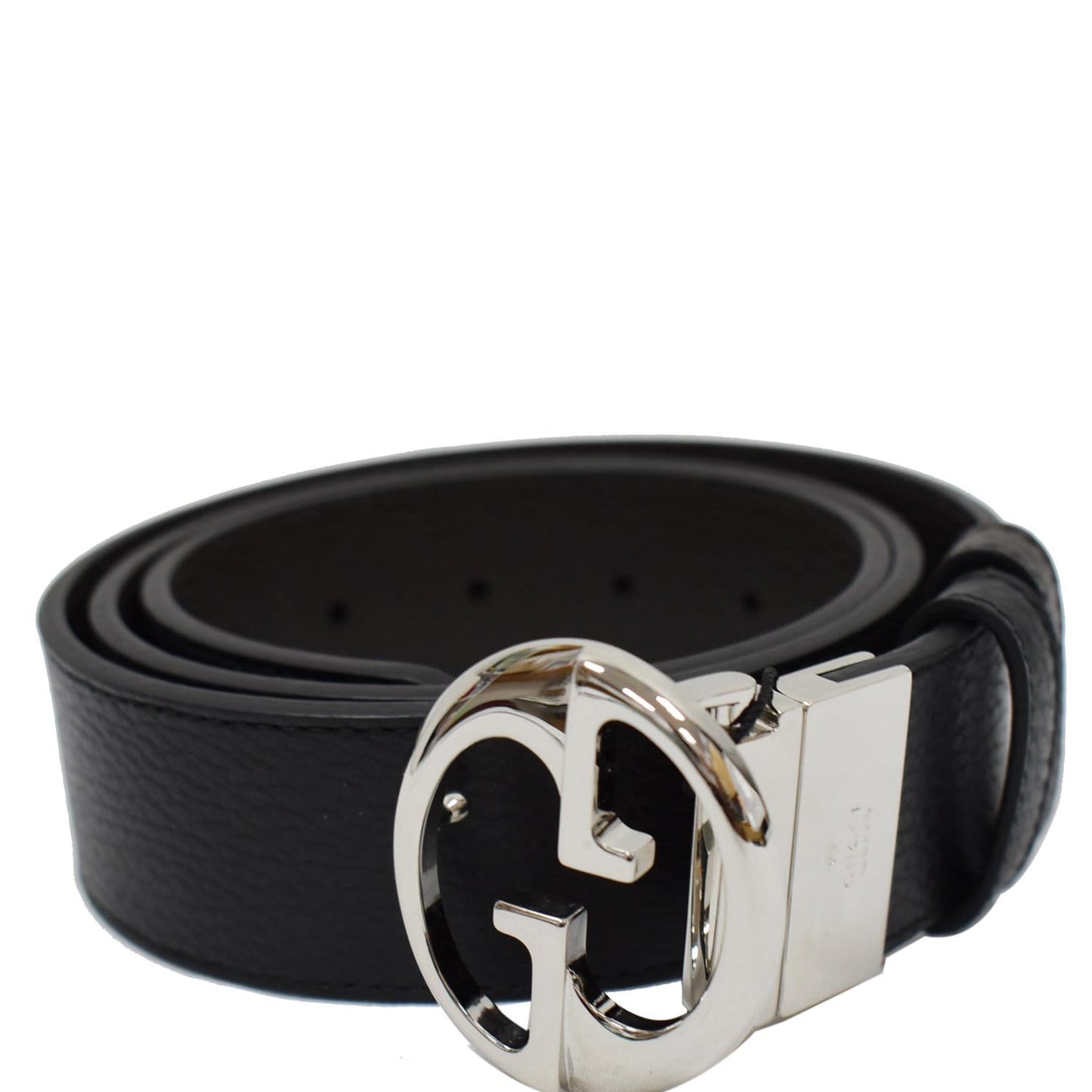 GUCCI GG Reversible Leather Belt Black/Brown 449715 Size 95.38