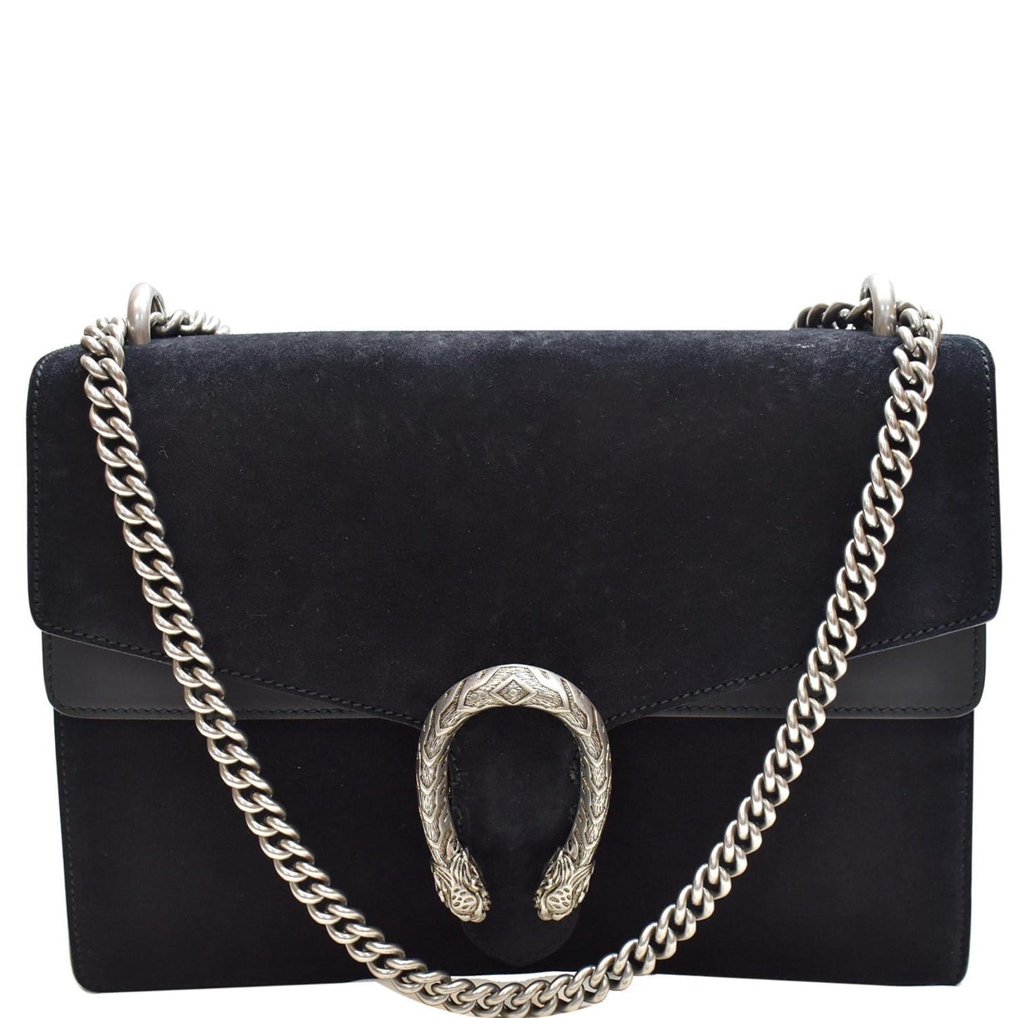 GUCCI Medium Dionysus Suede Leather Shoulder Bag Black 403348
