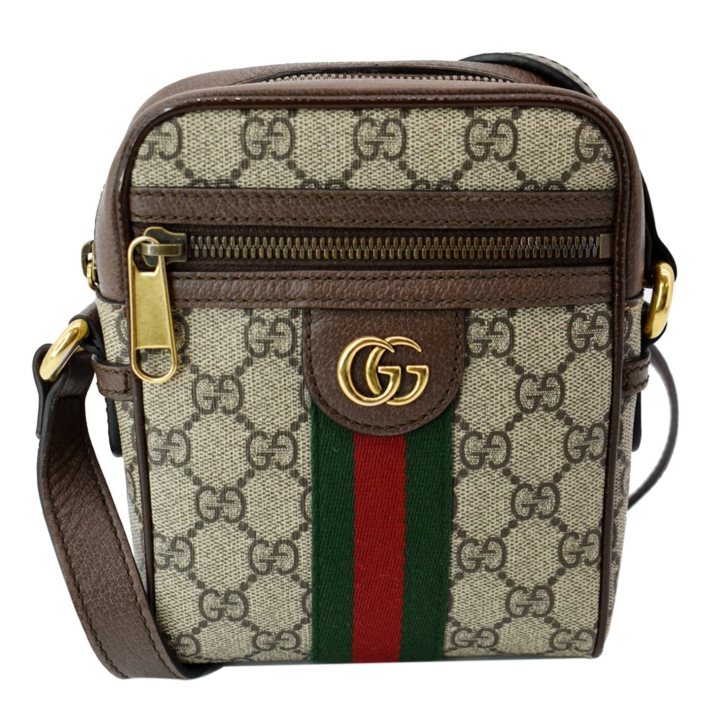 GUCCI Ophidia GG Supreme Canvas Shoulder Bag Beige 598127