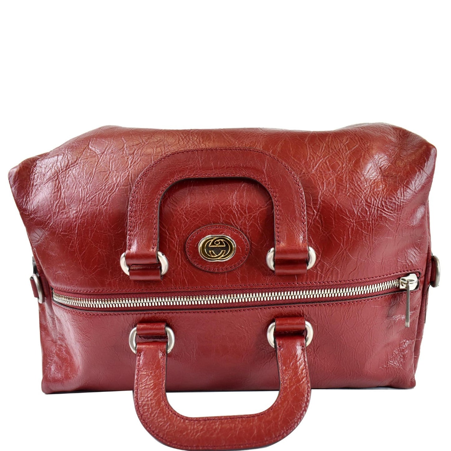 GUCCI Soft Backpack Calfskin Leather Duffle Bag Red 587866 - 20% OFF