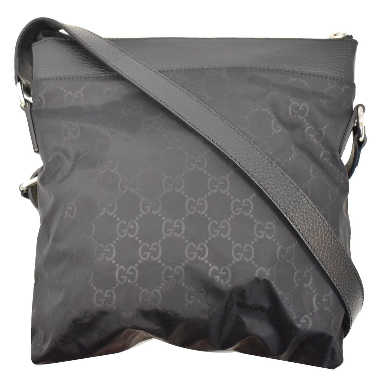 GUCCI GG Monogram Nylon Small Messenger Bag Black 510342