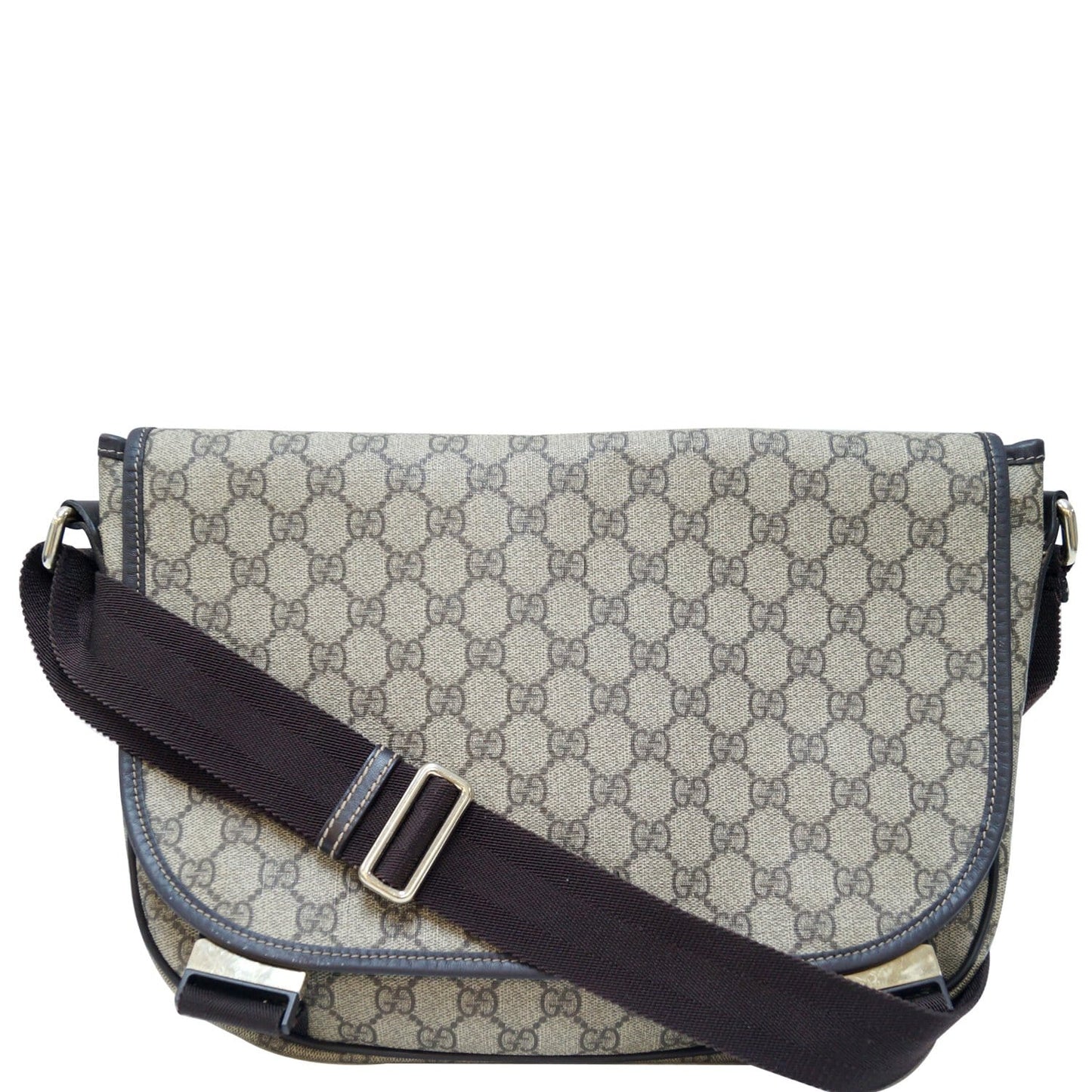 GUCCI GG Plus Canvas Messenger Crossbody Bag Beige 201732