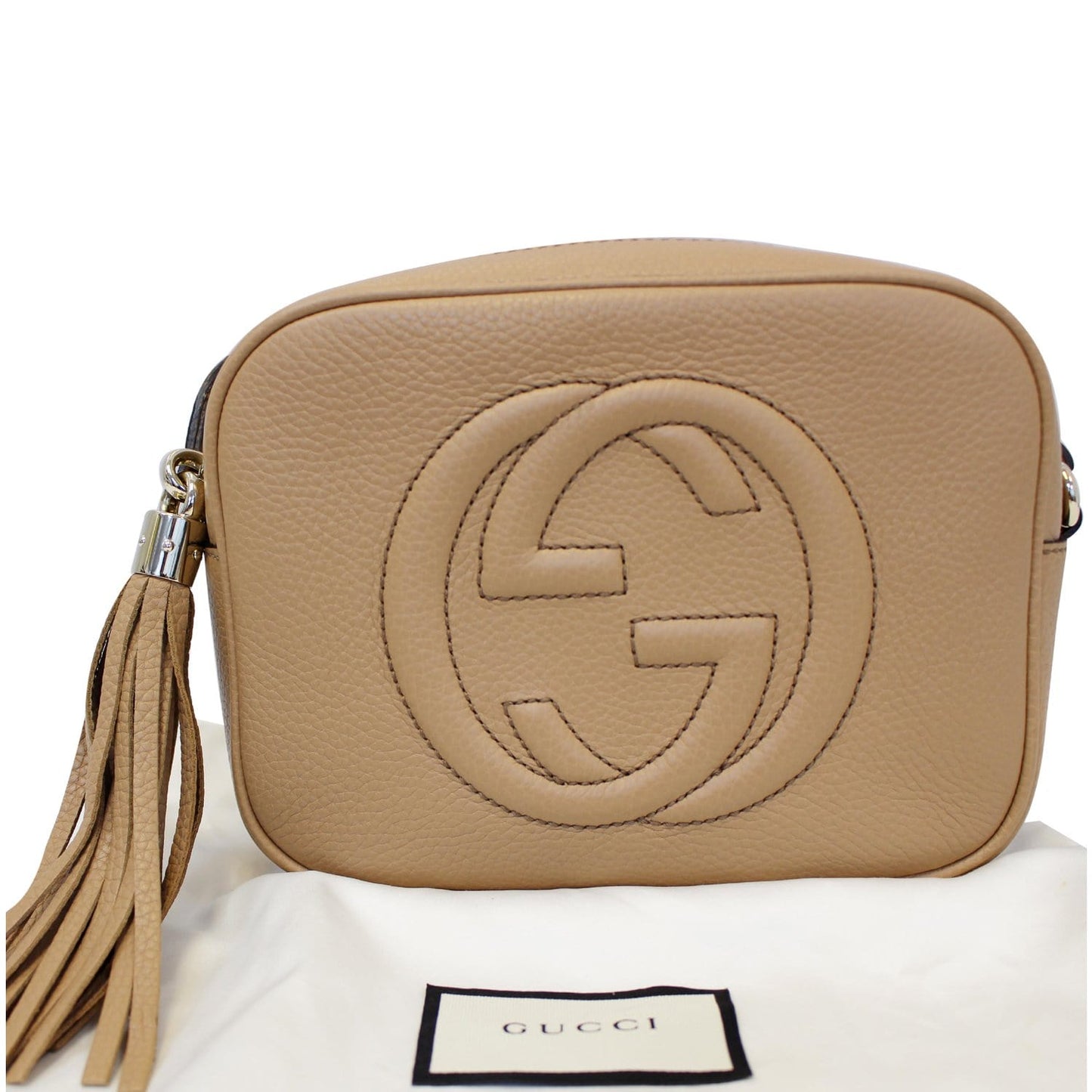GUCCI Soho Disco Pebbled Leather Small Crossbody Bag