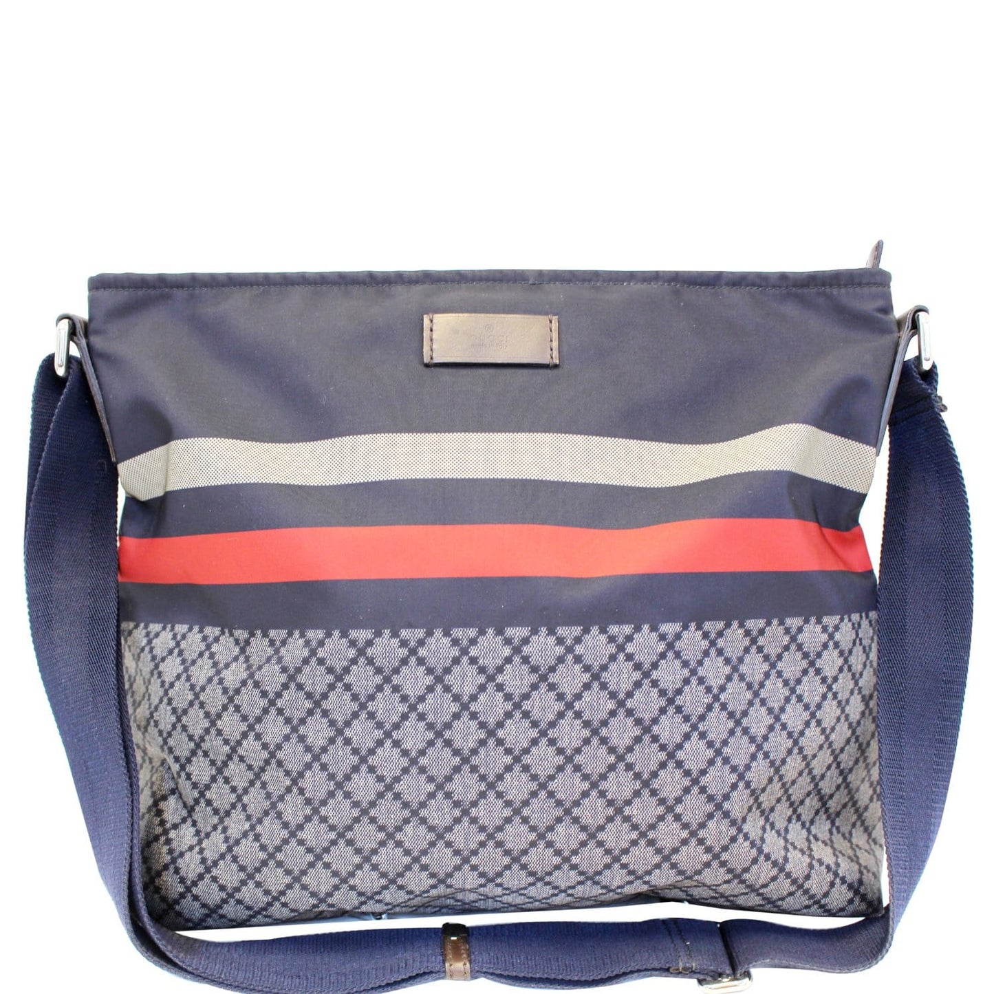 GUCCI Diamante Nylon Messenger Crossbody Bag 270410 Navy