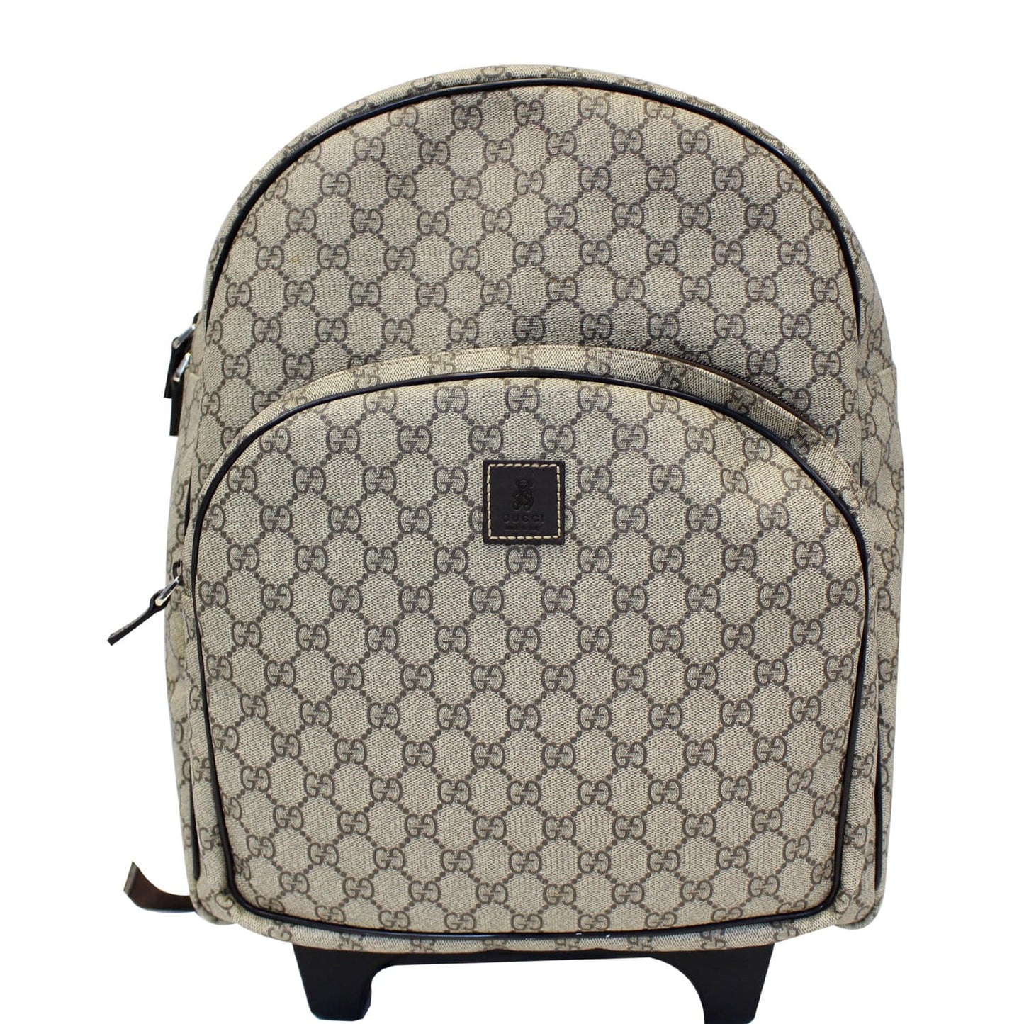 Gucci GG Supreme Canvas Trolley Backpack Bag Beige