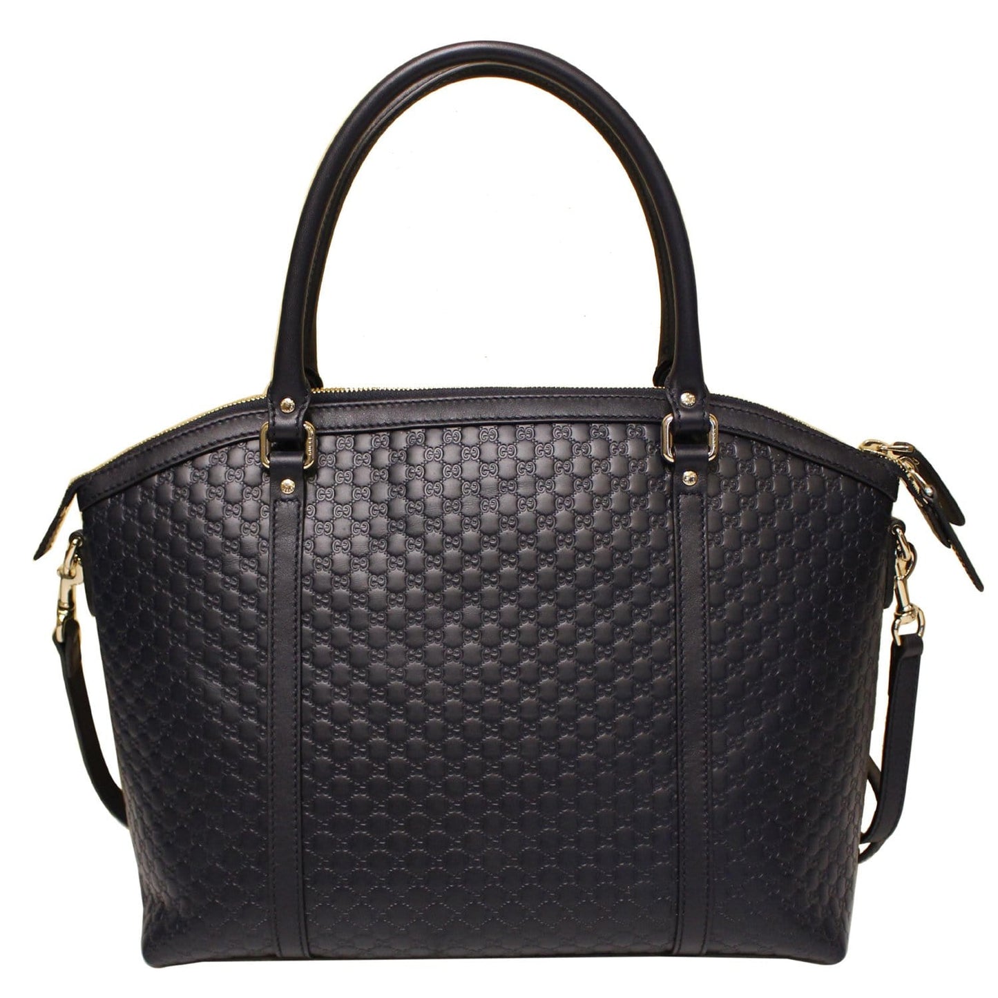 GUCCI Dome Micro Guccissima Crossbody Bag Black 449657