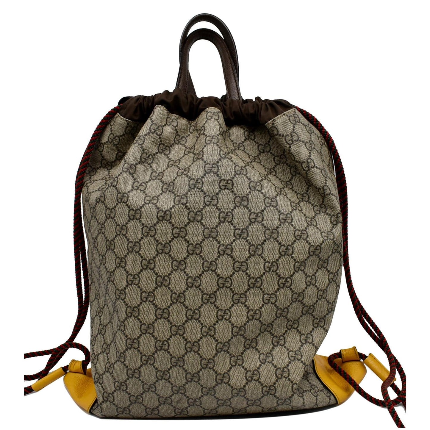 GUCCI Neo Vintage Drawstring GG Supreme Canvas Backpack Bag Beige 473872
