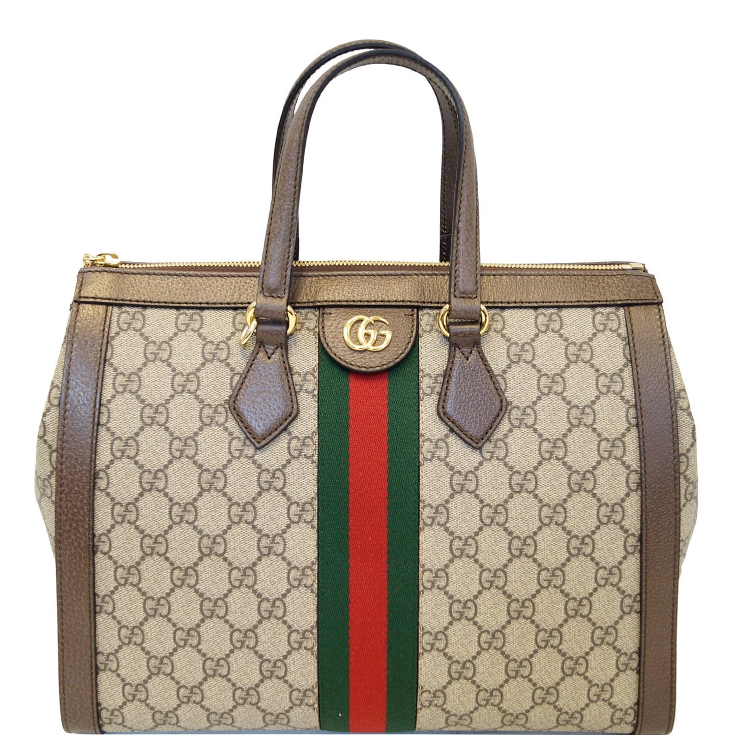 GUCCI Ophidia Medium GG Supreme Tote Shoulder Bag Beige 524537